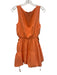 Jonathan Simkhai Size 4 Orange Polyester Sleeveless Beaded Wide Neck Dress Orange / 4