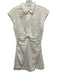 Frame Size S White Sleeveless Collar Buttons Knee length Dress White / S