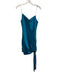 Cinq a Sept Size 4 Blue Silk Sleeveless Tie Detail Shine Dress Blue / 4