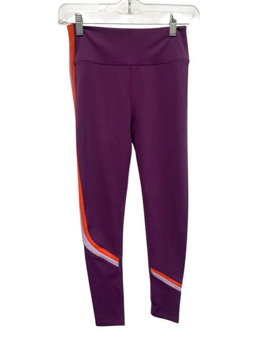 Splits 59 Size M Purple & Multi Nylon Blend Athletic Heathered Leggings Purple & Multi / M