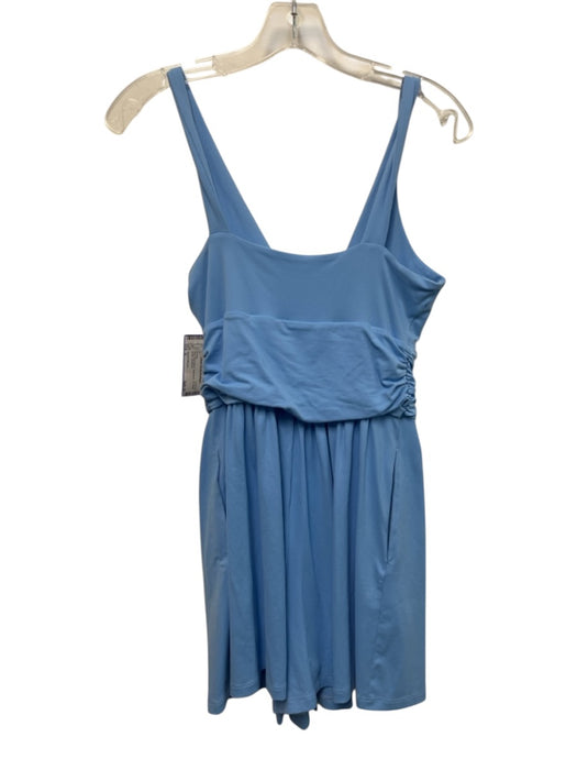 Susana Monaco Size S Blue Nylon Blend Sleeveless Tie Detail pleats Romper Blue / S