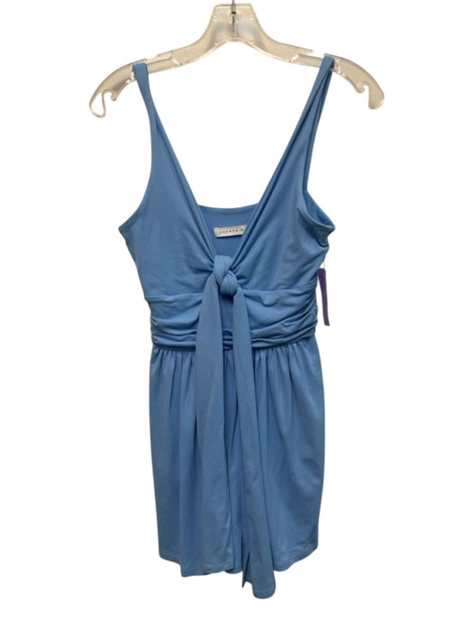 Susana Monaco Size S Blue Nylon Blend Sleeveless Tie Detail pleats Romper Blue / S
