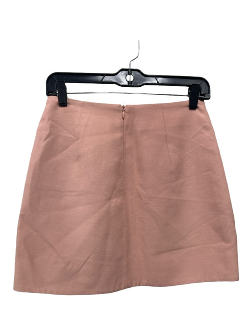 C/Meo Collective Size S Light Pink & Black Polyester Embroidered Back Zip Skirt Light Pink & Black / S