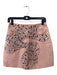 C/Meo Collective Size S Light Pink & Black Polyester Embroidered Back Zip Skirt Light Pink & Black / S