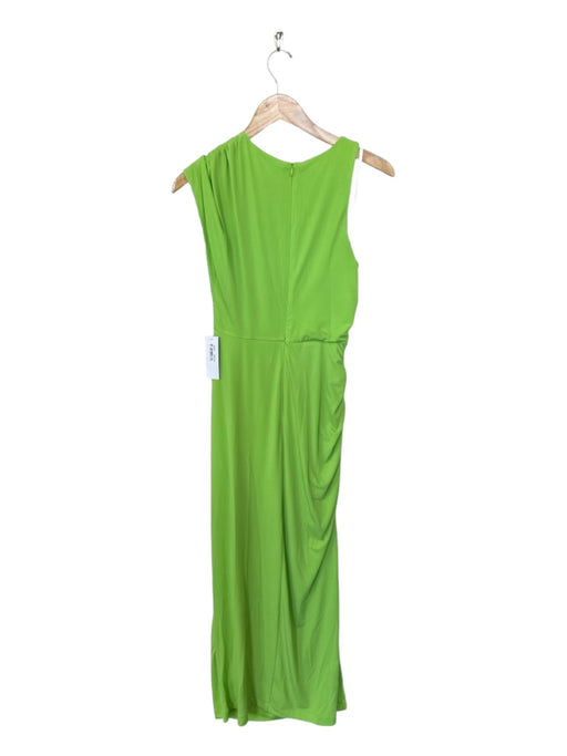 Donna Morgan Size 2 Chartereuse Polyester Side Ruching Sleeveless Maxi Dress Chartereuse / 2