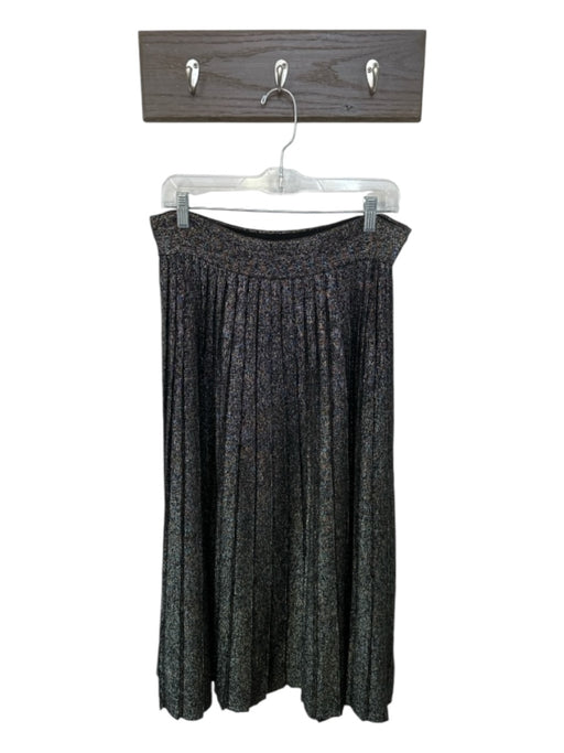 A.L.C. Size XS Multi Viscose Blend Metallic Pleated Midi Skirt Multi / XS