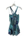 Ramy Brook Size XS Teal & Blue Silk Bandana Print Halter Mini Dress Teal & Blue / XS