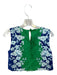 Kourt Size XS Blue, Green, White Cotton Blend Flora & Fauna Tie Sleeveless Top Blue, Green, White / XS