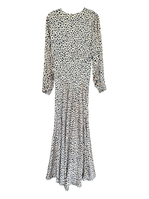 Delfi Collective Size M Tan & black Rayon Long Sleeve Animal Print Tassel Dress Tan & black / M