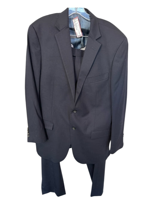 Hart Schaffner & Marx Navy Wool Solid Men's Suit Navy / 44L