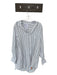 Frank & Eileen Size M Blue & White Linen Long Sleeve Striped Button Down Dress Blue & White / M