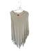 Elan Size One Size Cream Angora Blend Fringe Sweater Cream / One Size