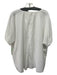 Eileen Fisher Size L White Tencel Blend Split V Neck Drop Shoulder Top White / L