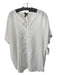 Eileen Fisher Size L White Tencel Blend Split V Neck Drop Shoulder Top White / L