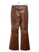 Wilfred Size 0 Brown Faux Leather High Rise Flare Pants Brown / 0