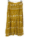 Monsoon and Beyond Size S Mustard Yellow Waist Bag Birds Elastic Waist Skirt Mustard Yellow / S