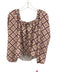 Mason's Daughter Size XS Beige, Red, Multi Polyester Long puff sleeve Top Beige, Red, Multi / XS