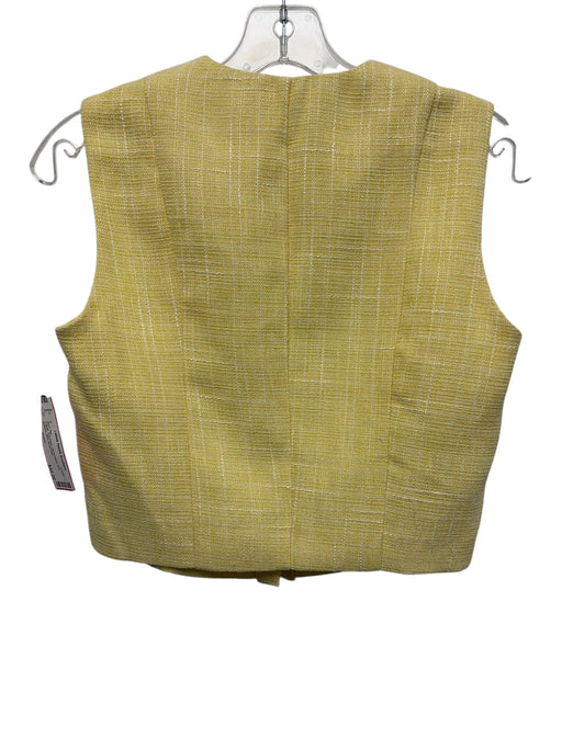 Lost + Wander Size XS/S Yellow Polyester Sleeveless Knit Buttons Mini Skirt Set Yellow / XS/S