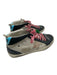 Golden Goose Shoe Size 36 Black, Gray & Red Leather & Canvas Mid Rise Sneakers Black, Gray & Red / 36