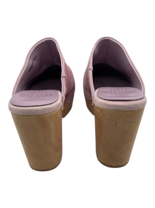 Charlotte Stone Shoe Size 6 Mauve Pink Suede Platform Clogs Mauve Pink / 6