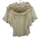 Ulla Johnson Size 0 Cream Wool Short Sleeve Ruffles Sheer Top Cream / 0
