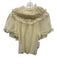Ulla Johnson Size 0 Cream Wool Short Sleeve Ruffles Sheer Top Cream / 0