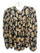 The Great Size 0 Black & Yellow Viscose Blend Half Button Floral Button Top Black & Yellow / 0