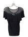 Joseph Ribhoff Size 8 Black Short Sleeve Mesh Detail Dress Black / 8