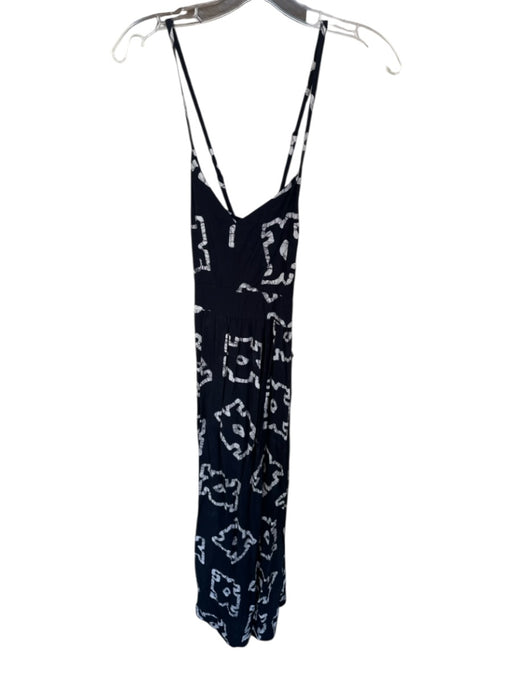 The Odells Size S Navy & white Rayon Spaghetti Strap Swirls Maxi Dress Navy & white / S
