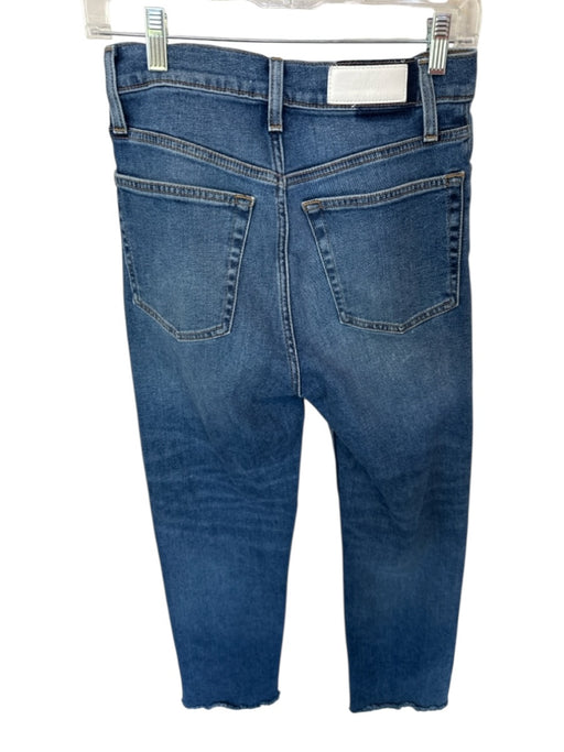 RE/DONE Size 27 Med Dark Wash Cotton Blend High Waist Button Fly Jeans Med Dark Wash / 27