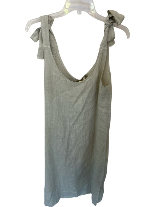 Valentina Naldi Size S Taupe Linen Tie Straps Maxi Dress Taupe / S