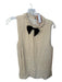 Marc By Marc Jacobs Size Est M Cream & Black Sleeveless Pleated Bow Top Cream & Black / Est M