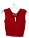 Tory Burch Size S Red Merino Wool Sleeveless V Neck Knit Top Red / S