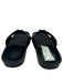 Yves Saint Laurent Shoe Size 37 Black Leather Slides Logo Mule Sandals Black / 37