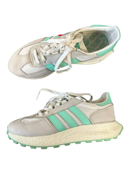 Adidas Shoe Size 9 Mint & White Canvas Platform Athletic Sneakers Mint & White / 9