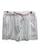 Cinq a Sept Size S White & Pink Cotton & Polyester Striped Elastic Waist Shorts White & Pink / S