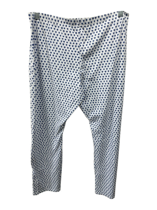 Roller Rabbit Size XL White & Blue Cotton Hearts Long Sleeve Pajamas Pant Set White & Blue / XL