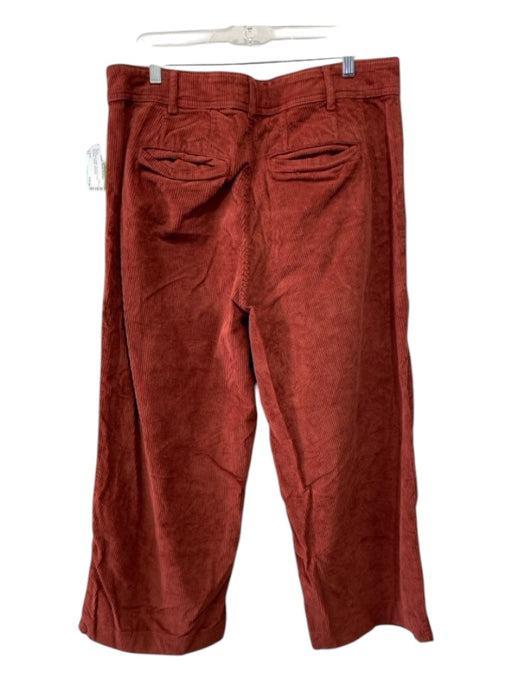 Fat Face Size 12 Brick Red Cotton Corduroy Patch Pockets Straight Pants Brick Red / 12