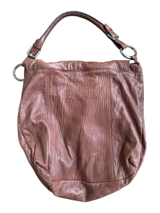 Puntotres Brown Leather Front Flap Shoulder Strap Bag Brown / M