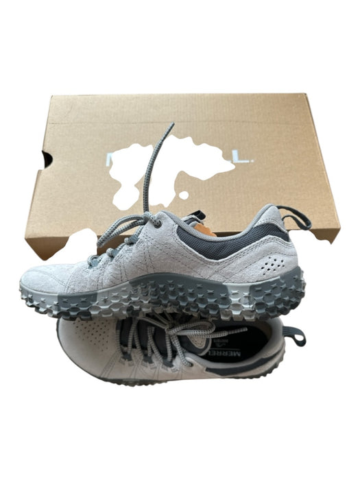Merrell Shoe Size 9.5 Gray Suede & Canvas Lace Up Perforated Athletic Sneakers Gray / 9.5