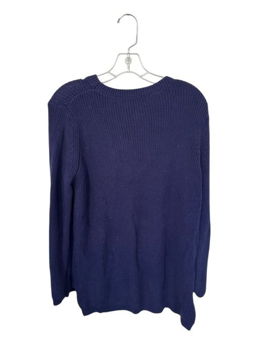 525 Size S Navy Cotton Knit Long Sleeve Sweater Navy / S