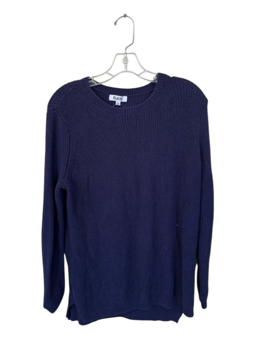 525 Size S Navy Cotton Knit Long Sleeve Sweater Navy / S