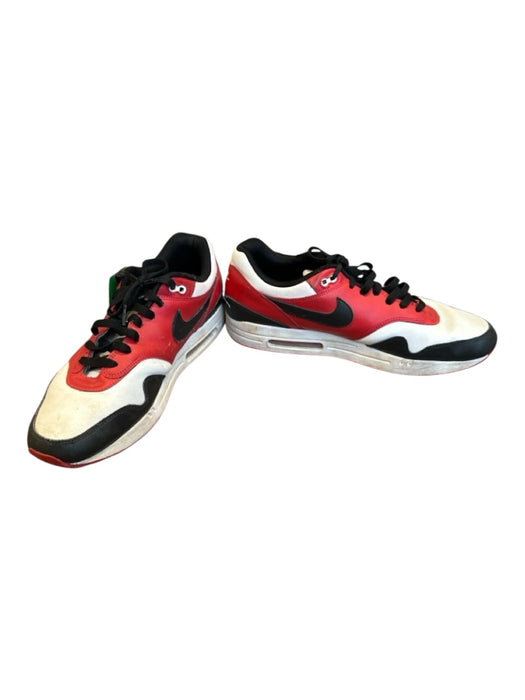 Nike Air Max Shoe Size 12.5 AS IS Red & Black Leather Athletic Men's Sneakers Red & Black / 12.5