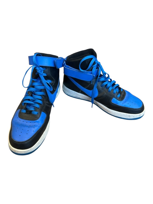 Nike Air Force 1 Shoe Size 12.5 Blue & Black Leather High Top Velcro Sneakers Blue & Black / 12.5