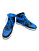 Nike Air Force 1 Shoe Size 12.5 Blue & Black Leather High Top Velcro Sneakers Blue & Black / 12.5