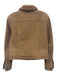 Billy Reid Size S Brown Camel Hair Long Sleeve Button Up Fleece Collar Jacket Brown / S