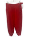 Chloe Size 40 Red Wool Trouser Side Zip Cinched Pants Red / 40