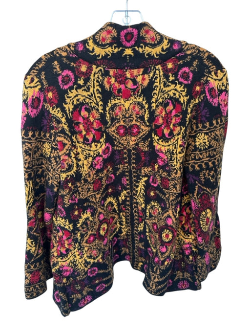 Moth by Anthropologie Size M Multi Cotton Blend Clasp Pocket Collar Sweater Multi / M
