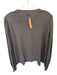 Lunya Size S Dark Grey Pima Cotton Long Sleeve Pleated Sleeves Crewneck Top Dark Grey / S