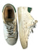 Golden Goose Shoe Size 38 White & Green Leather Suede Color Block Sneakers White & Green / 38